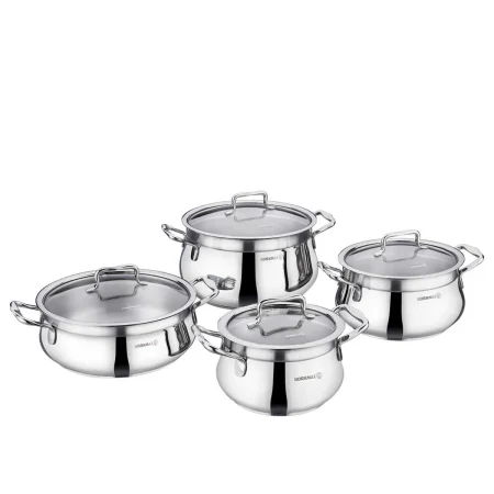 سرویس قابلمه 8 پارچه استیل براق ایستیما کرکماز 1958 | لوازم خانگی ایران