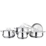 سرویس قابلمه 9 پارچه استیل مات و براق ایستیما کرکماز 1959 | لوازم خانگی ایران