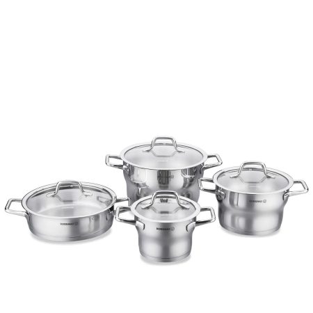 سرویس قابلمه 8 پارچه استیل مات فستیوا کرکماز 1957 | لوازم خانگی ایران