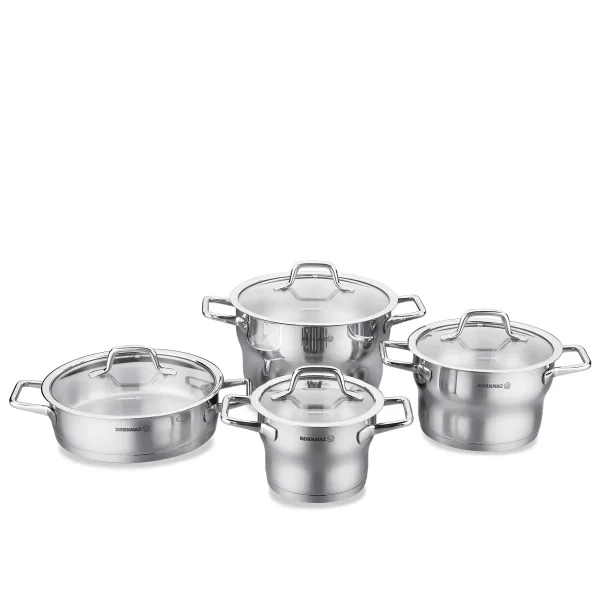 سرویس قابلمه 8 پارچه استیل مات فستیوا کرکماز 1957 | لوازم خانگی ایران