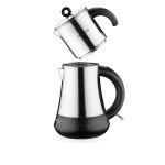 چای ساز اتوماتیک برقی 1600 وات 1.3+1.3 لیتر استیل هاشباغچه کرکماز 851-01 | لوازم خانگی ایران