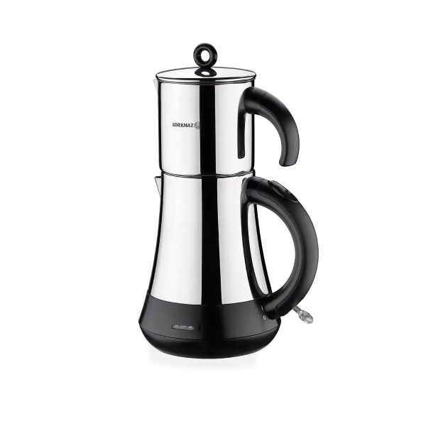 چای ساز اتوماتیک برقی 1600 وات 1.3+1.3 لیتر استیل هاشباغچه کرکماز 851 | لوازم خانگی ایران