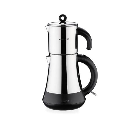 چای ساز اتوماتیک برقی 1600 وات 1.3+1.3 لیتر استیل هاشباغچه کرکماز 851 | لوازم خانگی ایران