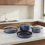 سرویس قابلمه 7 پارچه گرانیت آبی لینیا کرکماز 2619-1 | لوازم خانگی ایران