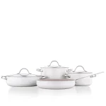 سرویس قابلمه 7 پارچه گرانیت وانیلی لینیا کرکماز 2619-2 | لوازم خانگی ایران