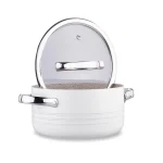 سرویس قابلمه 7 پارچه گرانیت وانیلی لینیا کرکماز 2619-2 | لوازم خانگی ایران