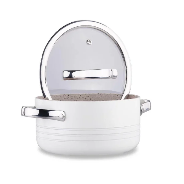 سرویس قابلمه 7 پارچه گرانیت وانیلی لینیا کرکماز 2619-2 | لوازم خانگی ایران