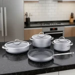 سرویس قابلمه 7 پارچه گرانیت طوسی لینیا کرکماز 2619-3 | لوازم خانگی ایران