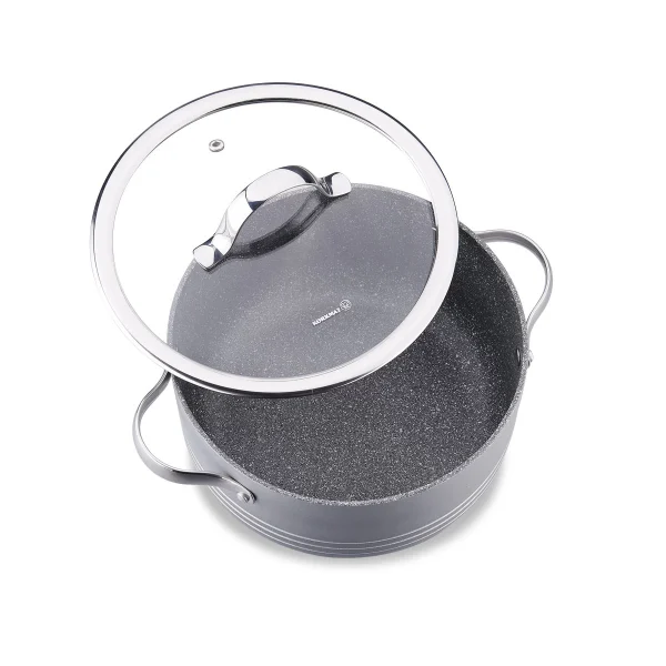 سرویس قابلمه 7 پارچه گرانیت طوسی لینیا کرکماز 2619-3 | لوازم خانگی ایران