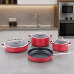 سرویس قابلمه 7 پارچه گرانیت گلبهی لینیا کرکماز 2619-4 | لوازم خانگی ایران