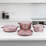 سرویس قابلمه 7 پارچه گرانیت رزگلد لینیا پلاس کرکماز 2620 | لوازم خانگی ایران