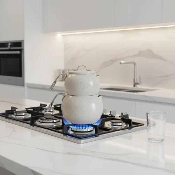 کتری و قوری 1.1 + 1.8 لیتر گرانیتی موندیا کرکماز 230 | لوازم خانگی ایران