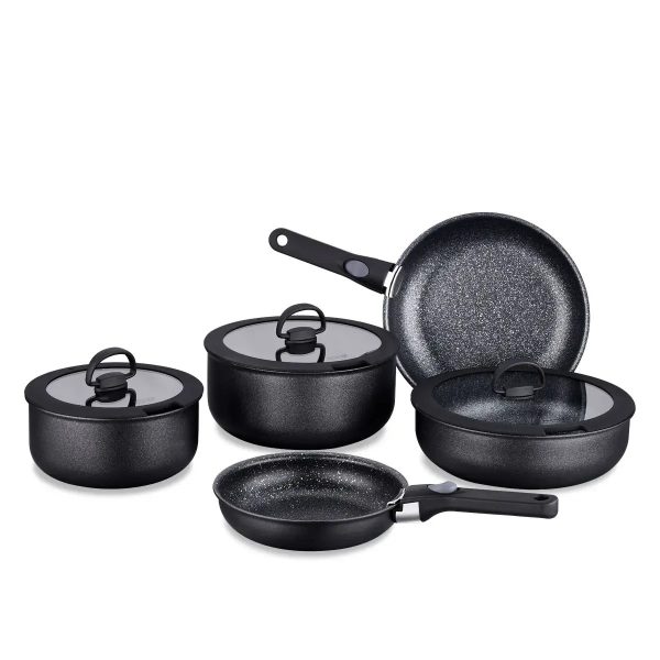 korkmaz-neta-2611-iranhomeappliances سرویس قابلمه 10 پارچه نچسب مشکی نتا کرکماز 2611