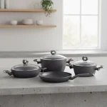 سرویس قابلمه 7 پارچه سرامیک مشکی نورا کرکماز 3942 | لوازم خانگی ایران