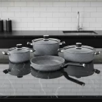 سرویس قابلمه 7 پارچه گرانیت طوسی پالما کرکماز 3919 | لوازم خانگی ایران