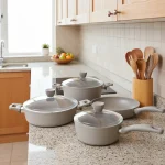 سرویس قابلمه 8 پارچه گرانیت بژ پریستون ریوالد 6501108-0306 | لوازم خانگی ایران