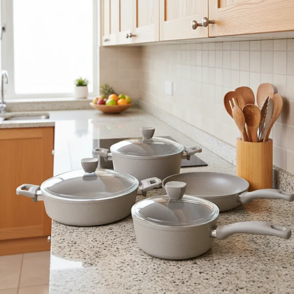 سرویس قابلمه 8 پارچه گرانیت بژ پریستون ریوالد 6501108-0306 | لوازم خانگی ایران