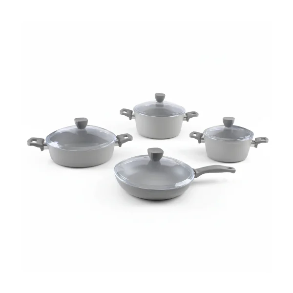 سرویس قابلمه 8 پارچه گرانیت طوسی پریستون ریوالد 6501108-0314 | لوازم خانگی ایران