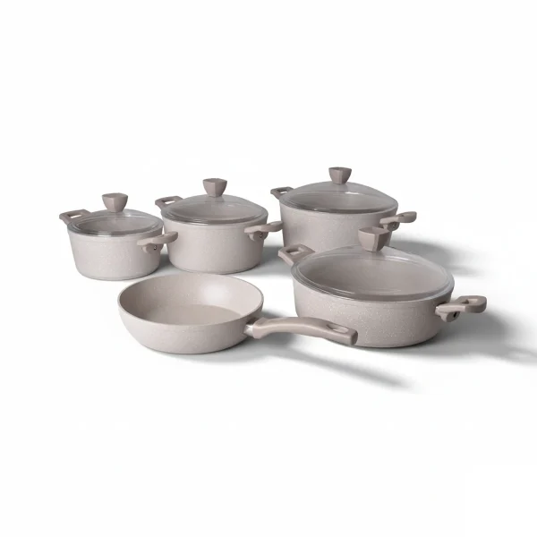 سرویس قابلمه 9 پارچه گرانیت بژ پریستون ریوالد 6501109-0306 | لوازم خانگی ایران