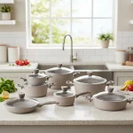 سرویس قابلمه 14 پارچه گرانیت بژ پریستون ریوالد 6501114-0306 | لوازم خانگی ایران