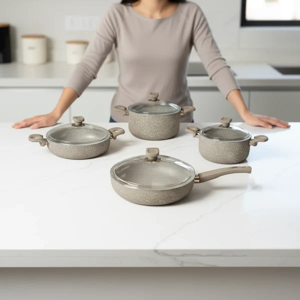 سرویس قابلمه 8 پارچه گرانیت بژ یورک ریوالد 6501108-0106 | لوازم خانگی ایران