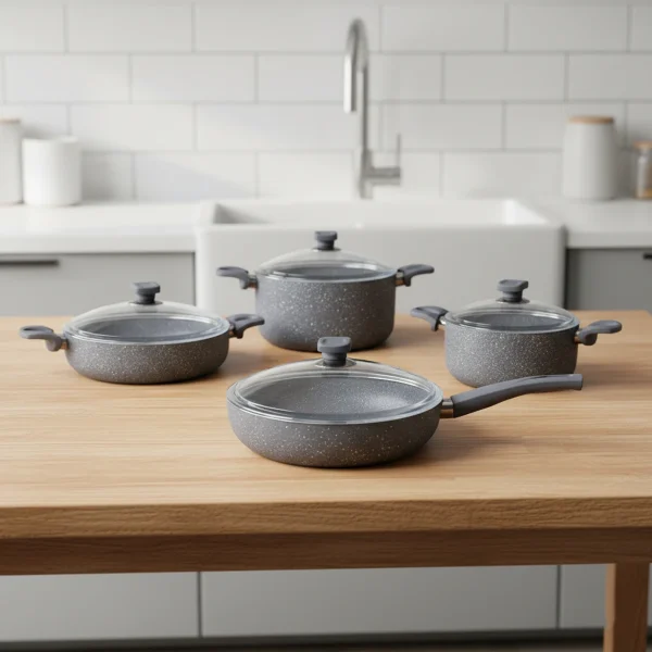 سرویس قابلمه 8 پارچه گرانیت طوسی یورک ریوالد 6501108-0114 | لوازم خانگی ایران