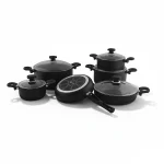 سرویس قابلمه 11 پارچه گرانیت مشکی یورک ریوالد 6501111-0101 | لوازم خانگی ایران