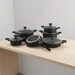 سرویس قابلمه 11 پارچه گرانیت مشکی یورک ریوالد 6501111-0101 | لوازم خانگی ایران