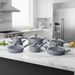 سرویس قابلمه 14 پارچه گرانیت طوسی یورک ریوالد 6501114-0114 | لوازم خانگی ایران