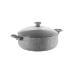 نیم قابلمه نچسب 26*8 سانتی متر 3.2 لیتر طوسی یورک ریوالد 6506126-0114 | لوازم خانگی ایران