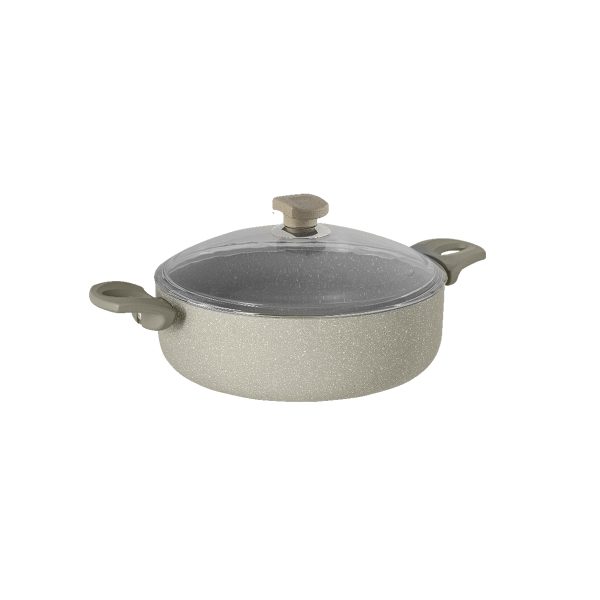 نیم قابلمه نچسب 26*8 سانتی متر 3.2 لیتر بژ یورک ریوالد 6506126-0106