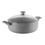 نیم قابلمه نچسب 32*10 سانتی متر 6.5 لیتر طوسی یورک ریوالد 6506132-0114 | لوازم خانگی ایران