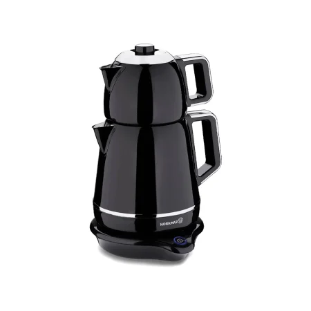 چای ساز اتوماتیک برقی 2000 وات 1.2+1.7 لیتر مشکی دمیکس کرکماز 332-04 | لوازم خانگی ایران