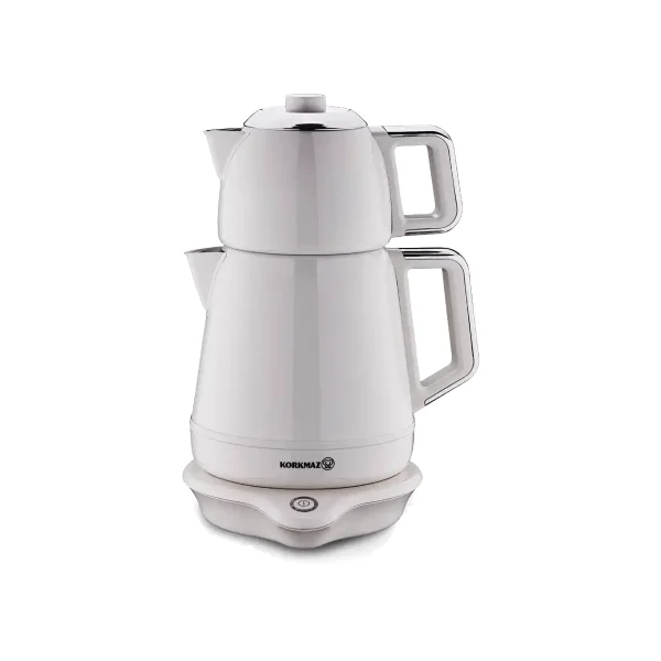 چای ساز اتوماتیک برقی 2000 وات 1.2+1.7 لیتر وانیلی دمیکس کرکماز 332-05 | لوازم خانگی ایران