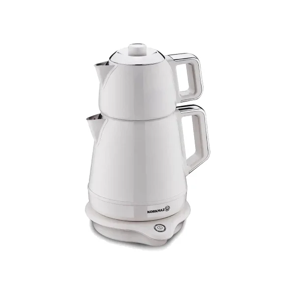 چای ساز اتوماتیک برقی 2000 وات 1.2+1.7 لیتر وانیلی دمیکس کرکماز 332-05 | لوازم خانگی ایران