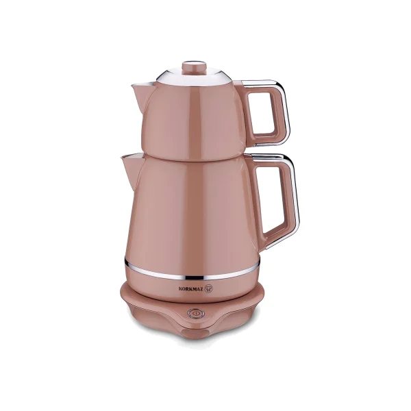 چای ساز اتوماتیک برقی 2000 وات 1.2+1.7 لیتر قهوه ای دمیکس کرکماز 332-06 | لوازم خانگی ایران