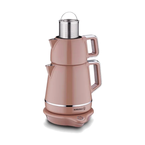 چای ساز اتوماتیک برقی 2000 وات 1.2+1.7 لیتر قهوه ای دمیکس کرکماز 332-06 | لوازم خانگی ایران