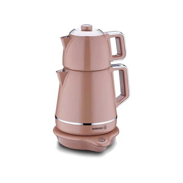 چای ساز اتوماتیک برقی 2000 وات 1.2+1.7 لیتر قهوه ای دمیکس کرکماز 332-06 | لوازم خانگی ایران