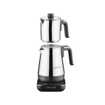 چای ساز اتوماتیک برقی 1600 وات 0.9+1.3 لیتر استیل براق مدرنا کرکماز 850-02 | لوازم خانگی ایران