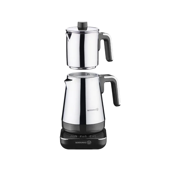 چای ساز اتوماتیک برقی 1600 وات 0.9+1.3 لیتر استیل براق مدرنا کرکماز 850-02 | لوازم خانگی ایران