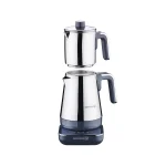 چای ساز اتوماتیک برقی 1600 وات 0.9+1.3 لیتر استیل براق مدرنا کرکماز 850-03 | لوازم خانگی ایران