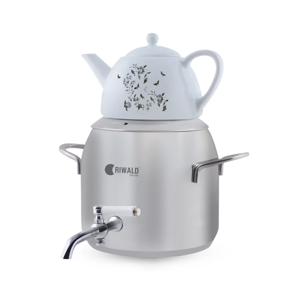 سماور روگازی 1.0 + 4.8 لیتر استیل مات لیورپول ریوالد 6818155-1020