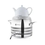 سماور روگازی 1.0 + 4.8 لیتر استیل براق لیورپول ریوالد 6818165-1022