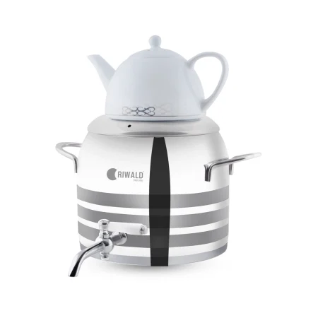 سماور روگازی 1.0 + 4.8 لیتر استیل براق لیورپول ریوالد 6818165-1022