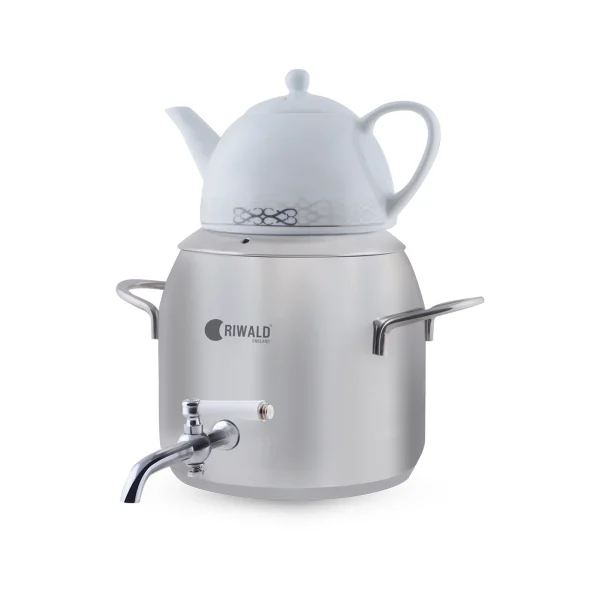 سماور روگازی 1.0 + 4.8 لیتر استیل مات لیورپول ریوالد 6818165-1020