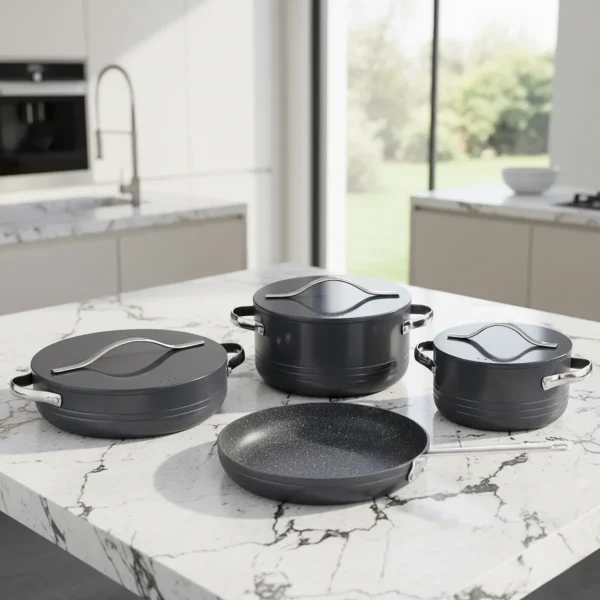 سرویس قابلمه 7 پارچه گرانیت نوک مدادی لینیا پلاس کرکماز 2620-2 | لوازم خانگی ایران