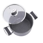 قابلمه نچسب 24*12.5 سانتی متر 5.0 لیتر طوسی پالما کرکماز 3903 | لوازم خانگی ایران