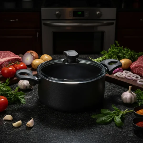 riwald-manchester-6503122-0411-iranhomeappliances-2 قابلمه نچسب 22*10.5 سانتی متر 3.7 لیتر مشکی منچستر ریوالد 6503122-0411 | لوازم خانگی ایران