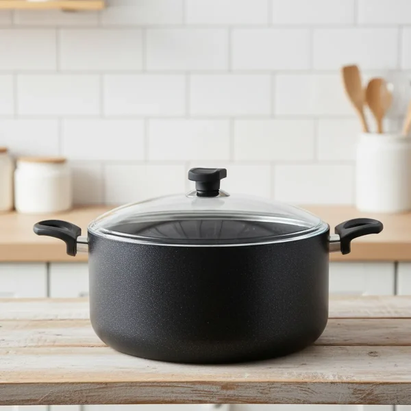 riwald-manchester-6503130-0411-iranhomeappliances-2 قابلمه نچسب 30*14.5 سانتی متر 10 لیتر مشکی منچستر ریوالد 6503130-0411 | لوازم خانگی ایران