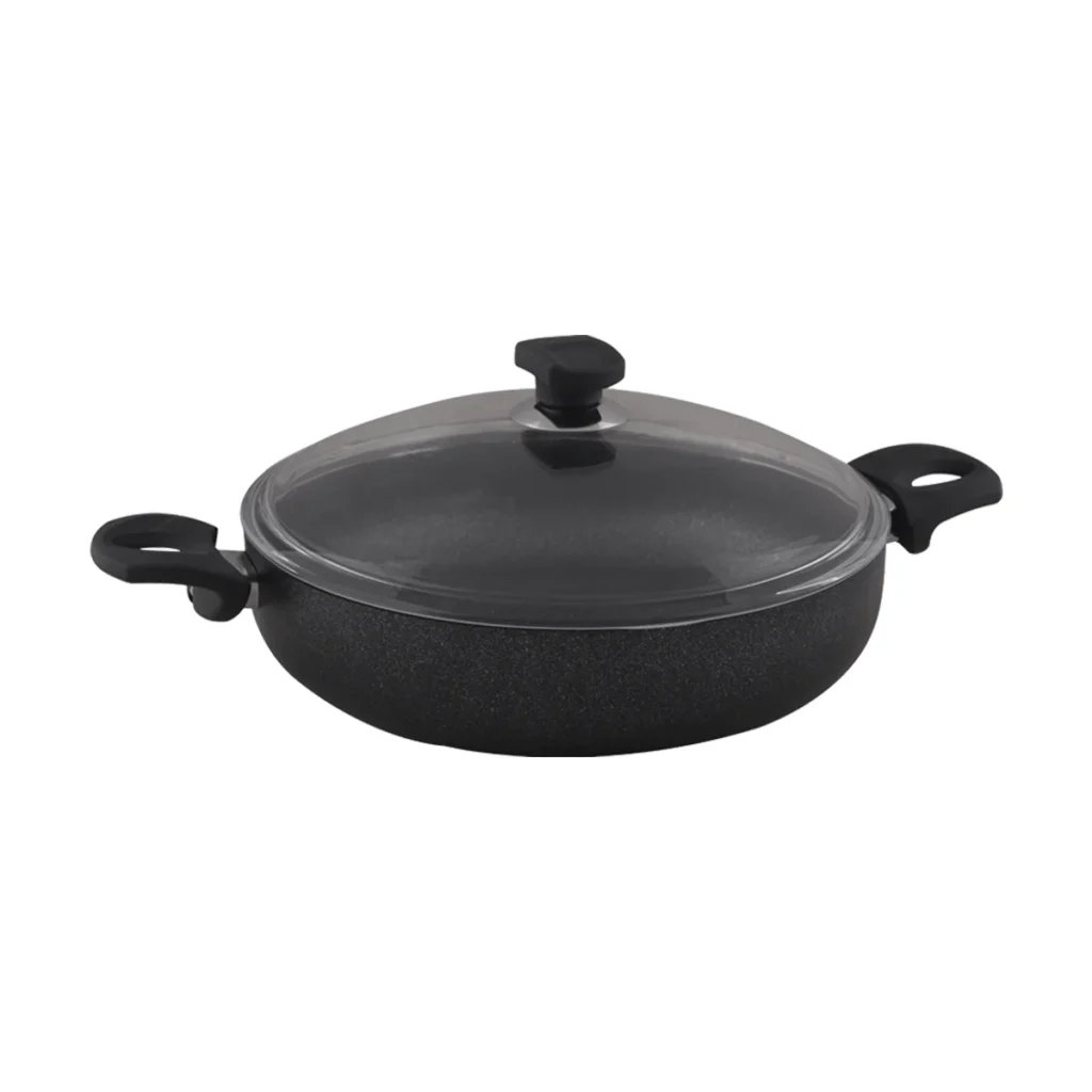 قابلمه کوتاه نچسب 28*7 سانتی متر 3.6 لیتر مشکی منچستر ریوالد 6504128-0411 | لوازم خانگی ایران